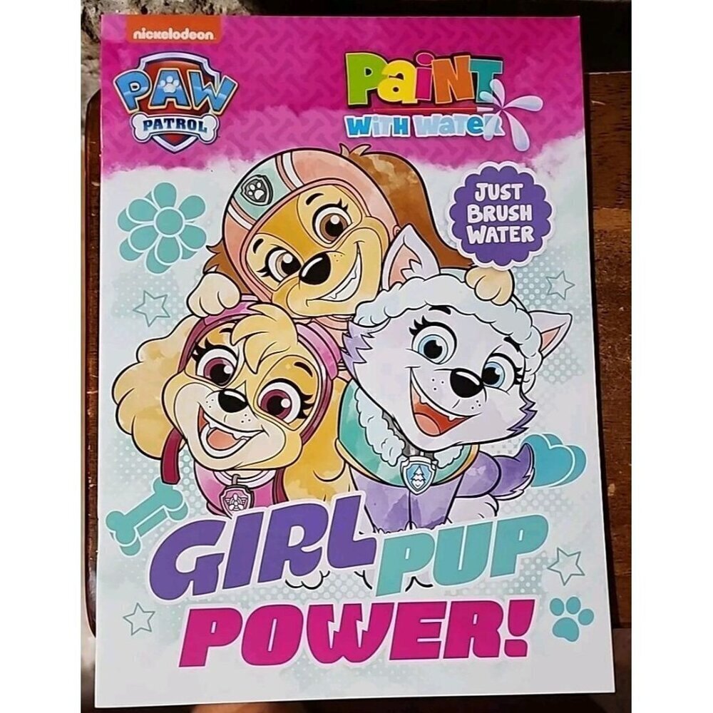 Paw Patrol Paint with Water Coloring Book Painting Girl Pup Power!